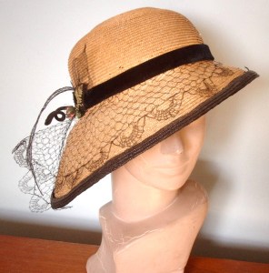 STYLISH STRAW HAT from about 1910????????????????????????????